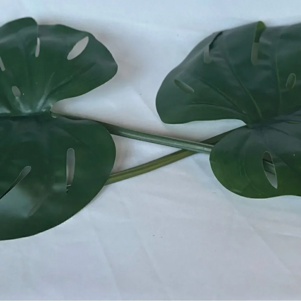 2 NEW IKEA Smycka Artificial Leaf Monstera/green 31 ½